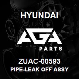 ZUAC-00593 Hyundai Construction PIPE-LEAK OFF ASSY | AGA Parts