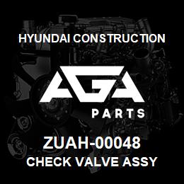 ZUAH-00048 Hyundai Construction CHECK VALVE ASSY | AGA Parts