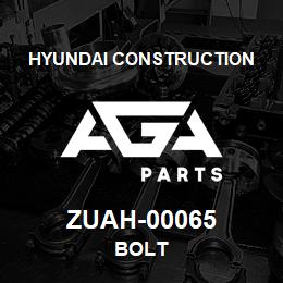 ZUAH-00065 Hyundai Construction BOLT | AGA Parts