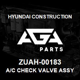 ZUAH-00183 Hyundai Construction A/C CHECK VALVE ASSY | AGA Parts