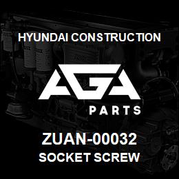 ZUAN-00032 Hyundai Construction SOCKET SCREW | AGA Parts