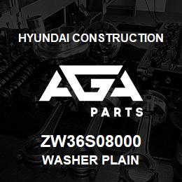 ZW36S08000 Hyundai Construction WASHER PLAIN | AGA Parts