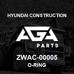 ZWAC-00005 Hyundai Construction O-RING | AGA Parts