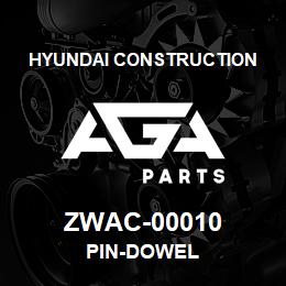 ZWAC-00010 Hyundai Construction PIN-DOWEL | AGA Parts