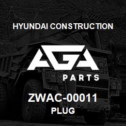 ZWAC-00011 Hyundai Construction PLUG | AGA Parts