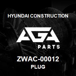 ZWAC-00012 Hyundai Construction PLUG | AGA Parts
