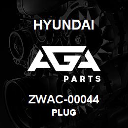 ZWAC-00044 Hyundai Construction PLUG | AGA Parts
