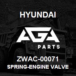 ZWAC-00071 Hyundai Construction SPRING-ENGINE VALVE | AGA Parts