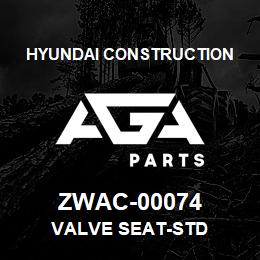 ZWAC-00074 Hyundai Construction VALVE SEAT-STD | AGA Parts