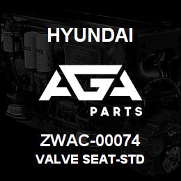 ZWAC-00074 Hyundai Construction VALVE SEAT-STD | AGA Parts