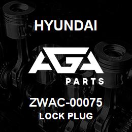 ZWAC-00075 Hyundai Construction LOCK PLUG | AGA Parts