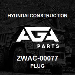 ZWAC-00077 Hyundai Construction PLUG | AGA Parts
