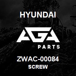 ZWAC-00084 Hyundai Construction SCREW | AGA Parts