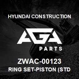 ZWAC-00123 Hyundai Construction RING SET-PISTON (STD) | AGA Parts