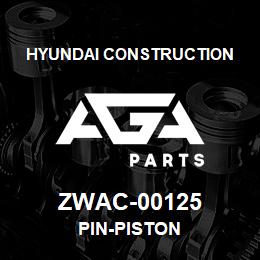 ZWAC-00125 Hyundai Construction PIN-PISTON | AGA Parts