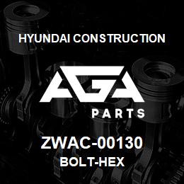 ZWAC-00130 Hyundai Construction BOLT-HEX | AGA Parts