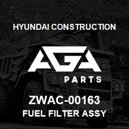 ZWAC-00163 Hyundai Construction FUEL FILTER ASSY | AGA Parts