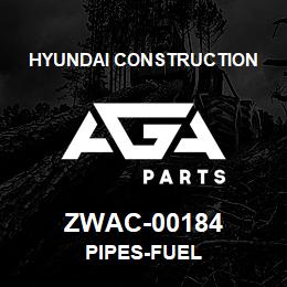 ZWAC-00184 Hyundai Construction PIPES-FUEL | AGA Parts