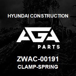 ZWAC-00191 Hyundai Construction CLAMP-SPRING | AGA Parts