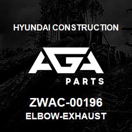 ZWAC-00196 Hyundai Construction ELBOW-EXHAUST | AGA Parts