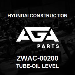 ZWAC-00200 Hyundai Construction TUBE-OIL LEVEL | AGA Parts