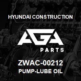 ZWAC-00212 Hyundai Construction PUMP-LUBE OIL | AGA Parts