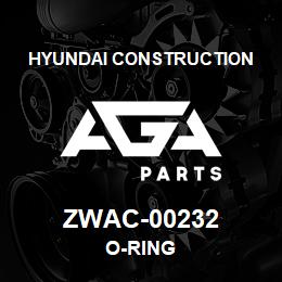 ZWAC-00232 Hyundai Construction O-RING | AGA Parts
