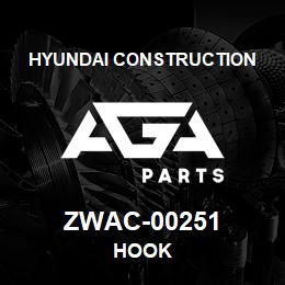 ZWAC-00251 Hyundai Construction HOOK | AGA Parts