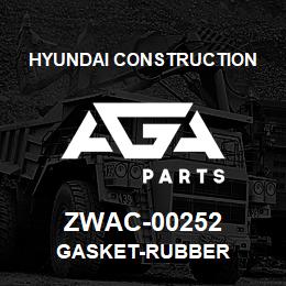 ZWAC-00252 Hyundai Construction GASKET-RUBBER | AGA Parts