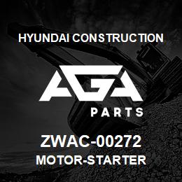 ZWAC-00272 Hyundai Construction MOTOR-STARTER | AGA Parts