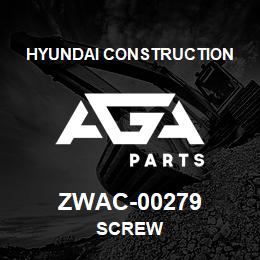 ZWAC-00279 Hyundai Construction SCREW | AGA Parts