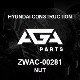 ZWAC-00281 Hyundai Construction NUT | AGA Parts
