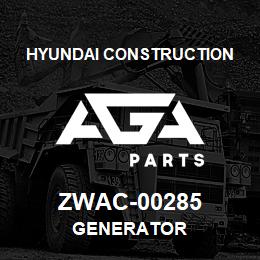 ZWAC-00285 Hyundai Construction GENERATOR | AGA Parts