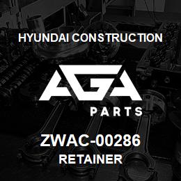 ZWAC-00286 Hyundai Construction RETAINER | AGA Parts