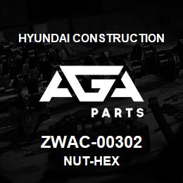 ZWAC-00302 Hyundai Construction NUT-HEX | AGA Parts