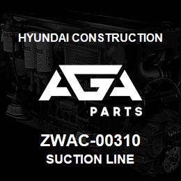 ZWAC-00310 Hyundai Construction SUCTION LINE | AGA Parts