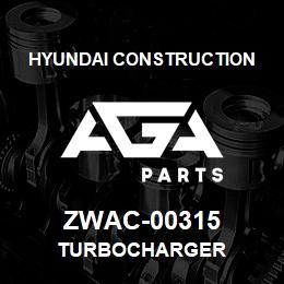 ZWAC-00315 Hyundai Construction TURBOCHARGER | AGA Parts