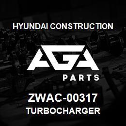 ZWAC-00317 Hyundai Construction TURBOCHARGER | AGA Parts