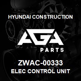 ZWAC-00333 Hyundai Construction ELEC CONTROL UNIT | AGA Parts