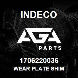 1706220036 Indeco WEAR PLATE SHIM | AGA Parts