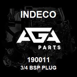 190011 Indeco 3/4 BSP Plug | AGA Parts