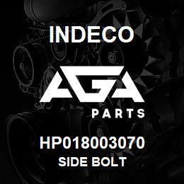 HP018003070 Indeco SIDE BOLT | AGA Parts