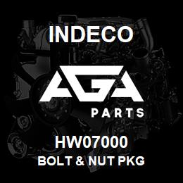 HW07000 Indeco BOLT & NUT PKG | AGA Parts