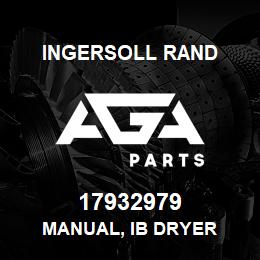 17932979 Ingersoll Rand MANUAL, IB DRYER | AGA Parts