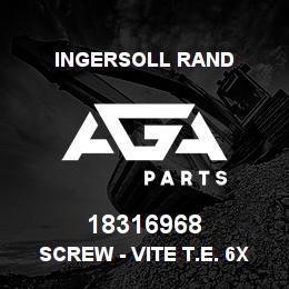 18316968 Ingersoll Rand SCREW - VITE T.E. 6X16 TAP-TITE | AGA Parts