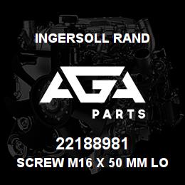22188981 Ingersoll Rand SCREW M16 X 50 MM LONG HEX HEAD CARBON STEEL | AGA Parts