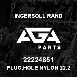 22224851 Ingersoll Rand PLUG,HOLE NYLON 22.2 DIA BLACK - HEYCO 430 2703 | AGA Parts