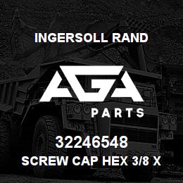 32246548 Ingersoll Rand SCREW CAP HEX 3/8 X 1- 3/4 LG GR 8 | AGA Parts