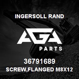 36791689 Ingersoll Rand SCREW,FLANGED M8X12 WHIZLOCK - BLACK OXIDE | AGA Parts