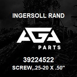 39224522 Ingersoll Rand SCREW,.25-20 X .50'' LG STAINLESS STL - SELF THD W/PL WASHER ST/STEEL | AGA Parts